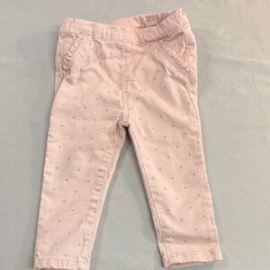 H&M - Pink Kids lightweight cotton pants with heart design